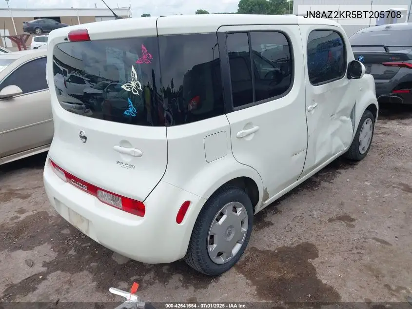 2011 Nissan Cube 1.8S VIN: JN8AZ2KR5BT205708 Lot: 42641654