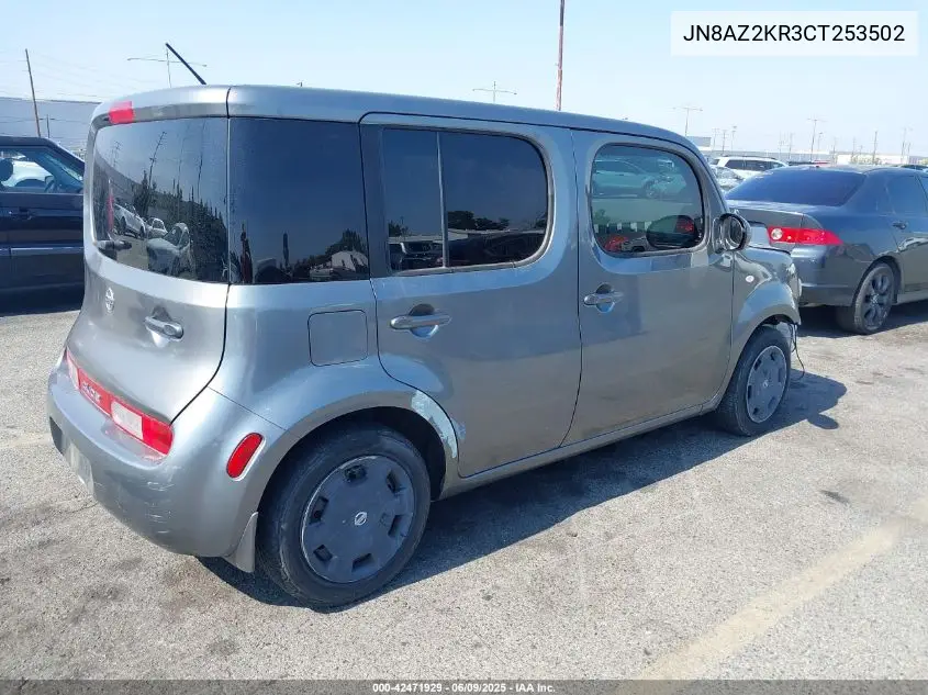 2012 Nissan Cube 1.8 S VIN: JN8AZ2KR3CT253502 Lot: 42471929