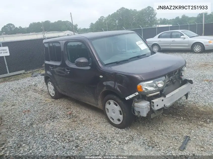 2012 Nissan Cube 1.8 S VIN: JN8AZ2KR9CT251933 Lot: 42634384