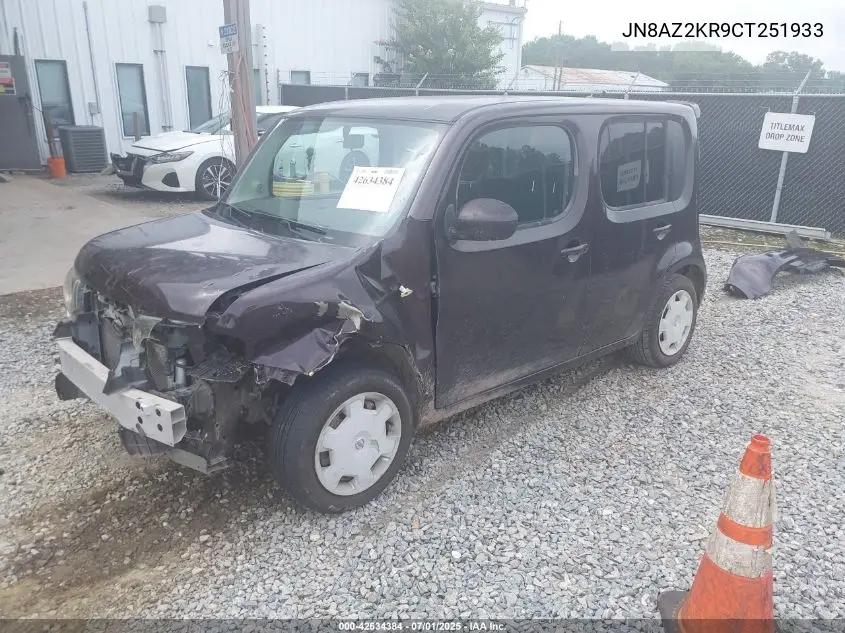 2012 Nissan Cube 1.8 S VIN: JN8AZ2KR9CT251933 Lot: 42634384