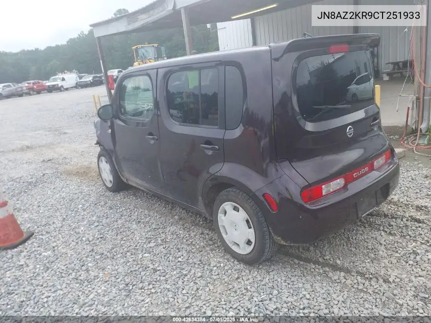 2012 Nissan Cube 1.8 S VIN: JN8AZ2KR9CT251933 Lot: 42634384
