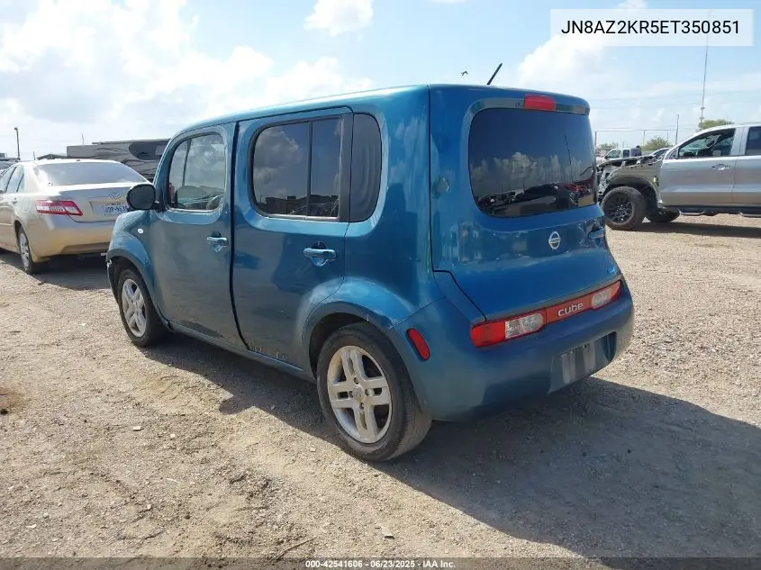 2014 Nissan Cube 1.8 Sl VIN: JN8AZ2KR5ET350851 Lot: 42541606