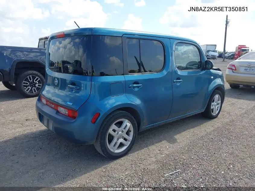 2014 Nissan Cube 1.8 Sl VIN: JN8AZ2KR5ET350851 Lot: 42541606