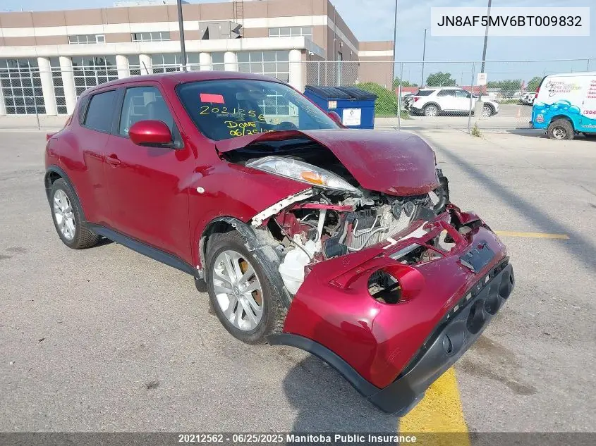 2011 Nissan Juke Sl VIN: JN8AF5MV6BT009832 Lot: 20212562