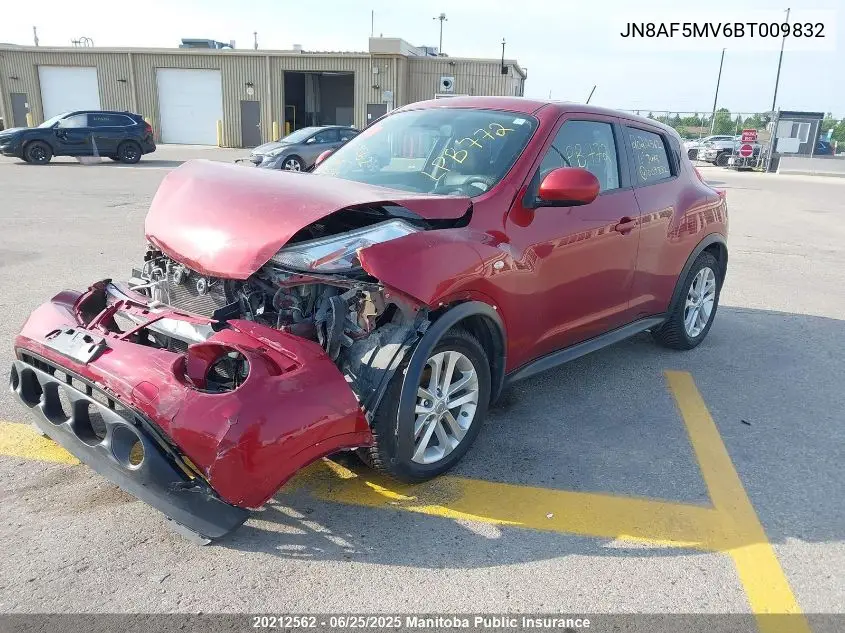 2011 Nissan Juke Sl VIN: JN8AF5MV6BT009832 Lot: 20212562