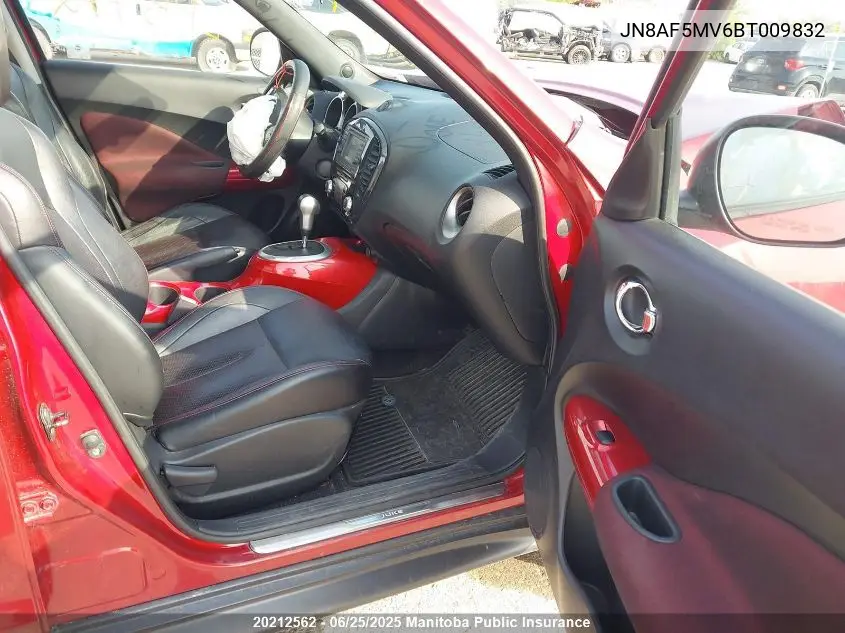 2011 Nissan Juke Sl VIN: JN8AF5MV6BT009832 Lot: 20212562