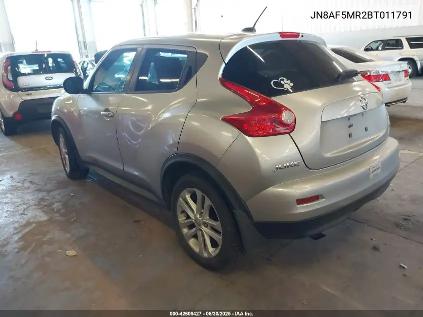 2011 Nissan Juke Sv VIN: JN8AF5MR2BT011791 Lot: 42609427