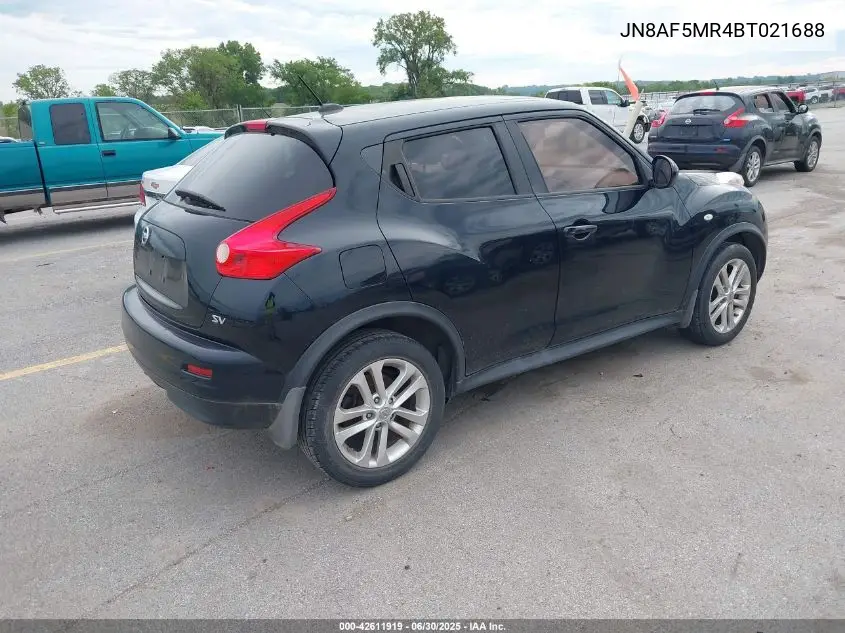 2011 Nissan Juke Sv VIN: JN8AF5MR4BT021688 Lot: 42611919