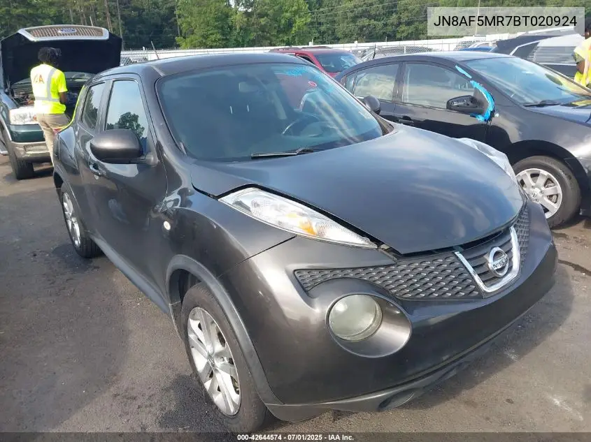 2011 Nissan Juke Sv VIN: JN8AF5MR7BT020924 Lot: 42644574