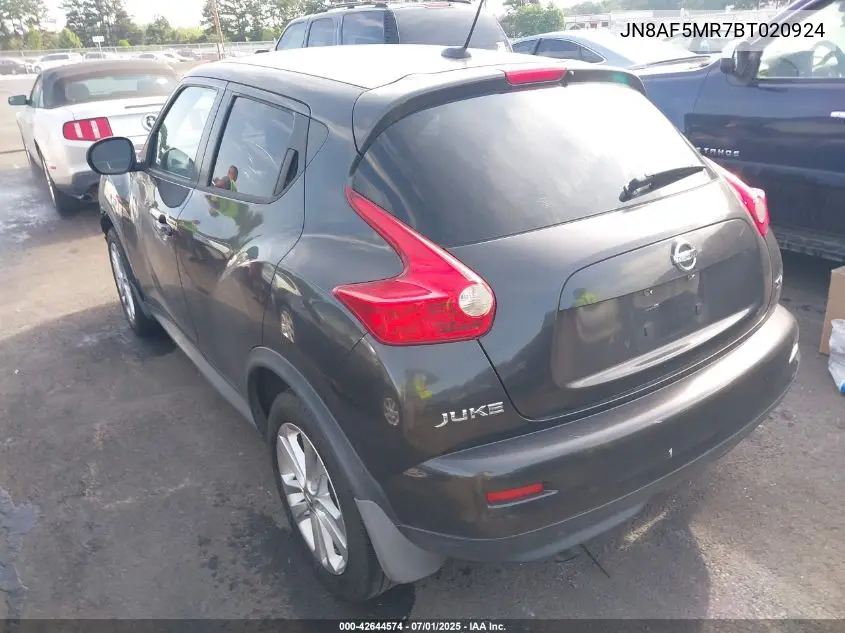 2011 Nissan Juke Sv VIN: JN8AF5MR7BT020924 Lot: 42644574