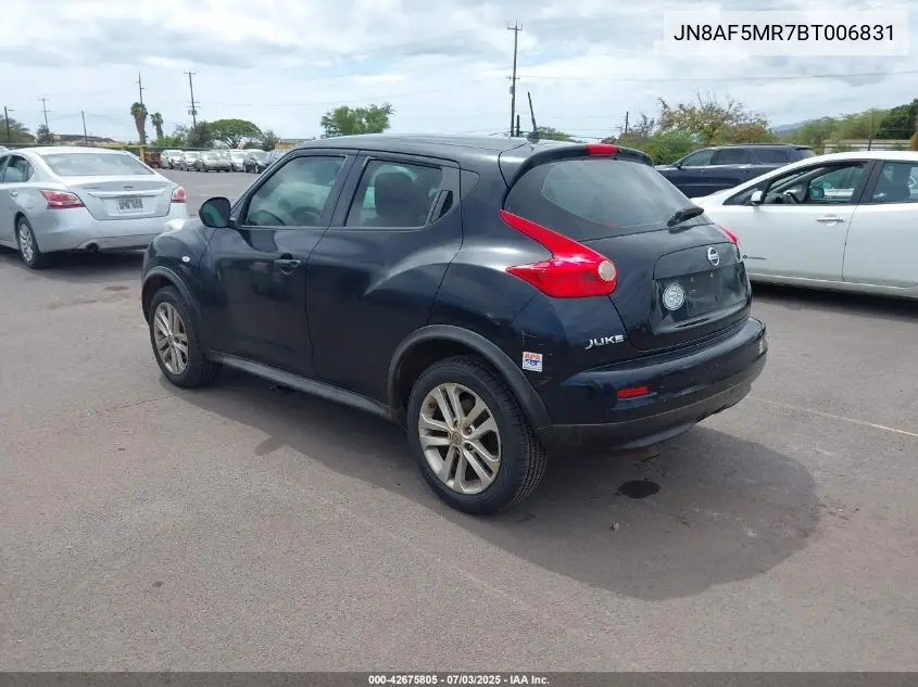 2011 Nissan Juke S VIN: JN8AF5MR7BT006831 Lot: 42675805