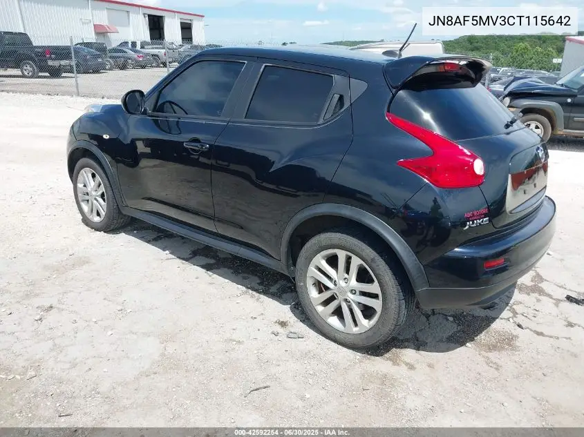 2012 Nissan Juke Sl VIN: JN8AF5MV3CT115642 Lot: 42592254