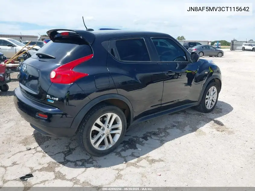 2012 Nissan Juke Sl VIN: JN8AF5MV3CT115642 Lot: 42592254