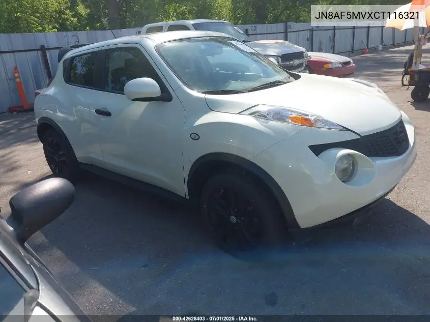 2012 Nissan Juke Sl VIN: JN8AF5MVXCT116321 Lot: 42628403