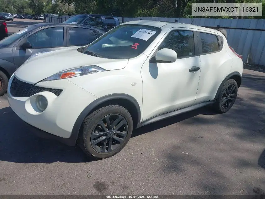 2012 Nissan Juke Sl VIN: JN8AF5MVXCT116321 Lot: 42628403