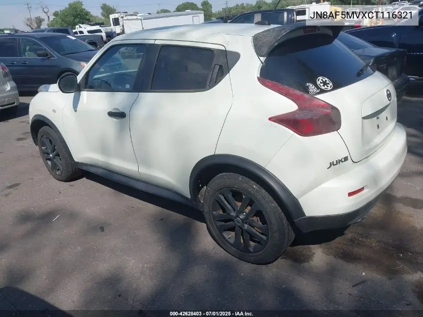 2012 Nissan Juke Sl VIN: JN8AF5MVXCT116321 Lot: 42628403