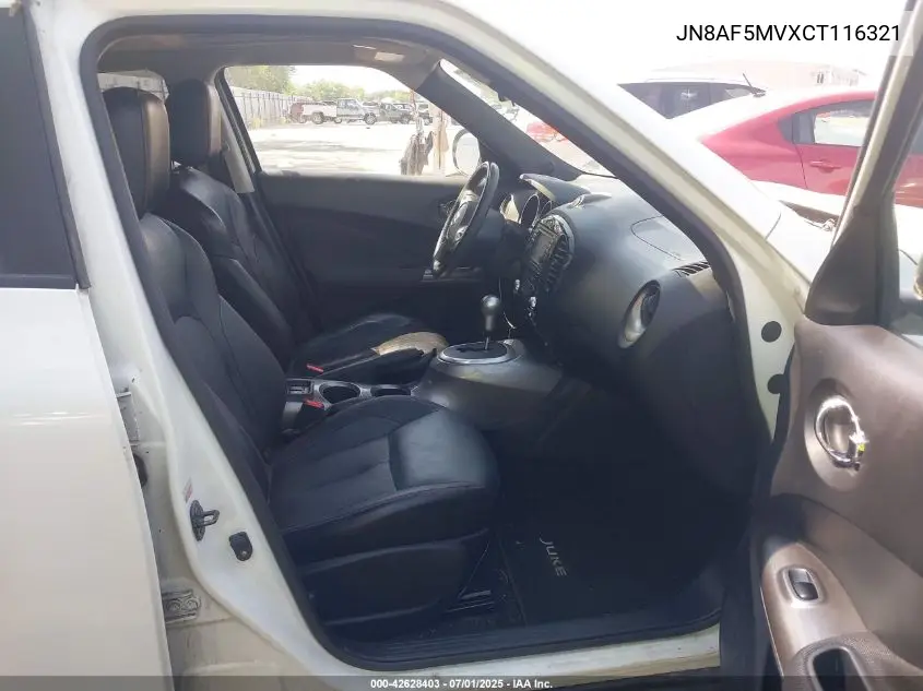 2012 Nissan Juke Sl VIN: JN8AF5MVXCT116321 Lot: 42628403