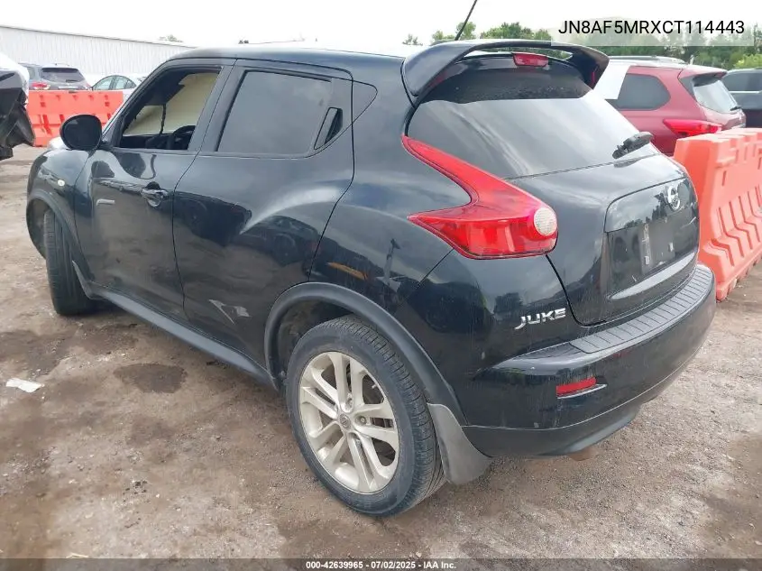 2012 Nissan Juke Sl VIN: JN8AF5MRXCT114443 Lot: 42639965