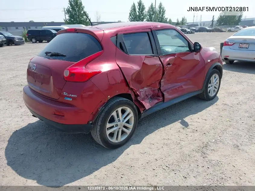 2013 Nissan Juke S/Sv/Sl VIN: JN8AF5MV0DT212881 Lot: 12335973