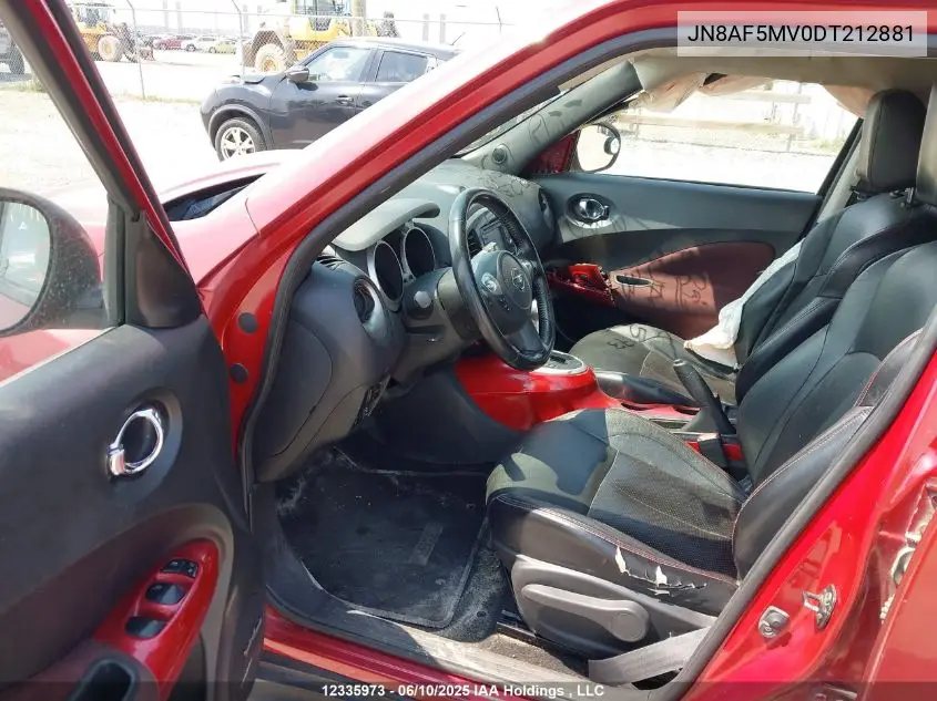 2013 Nissan Juke S/Sv/Sl VIN: JN8AF5MV0DT212881 Lot: 12335973