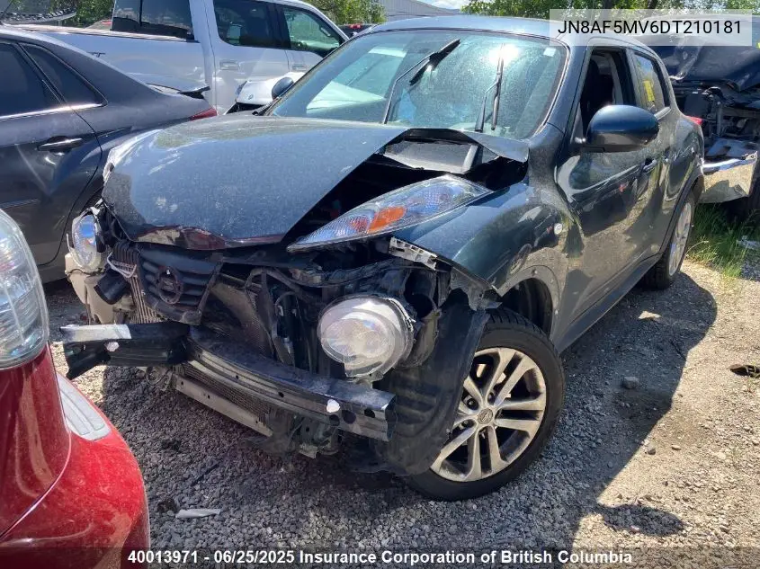 2013 Nissan Juke VIN: JN8AF5MV6DT210181 Lot: 40013971