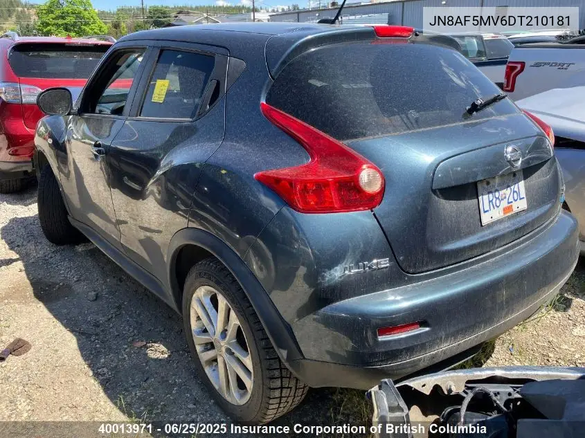 2013 Nissan Juke VIN: JN8AF5MV6DT210181 Lot: 40013971