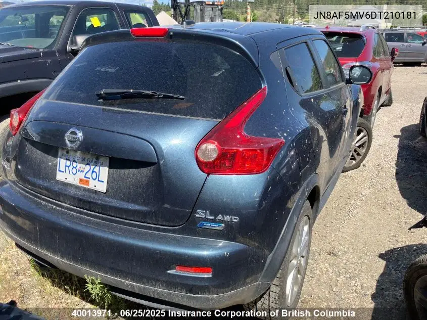 2013 Nissan Juke VIN: JN8AF5MV6DT210181 Lot: 40013971