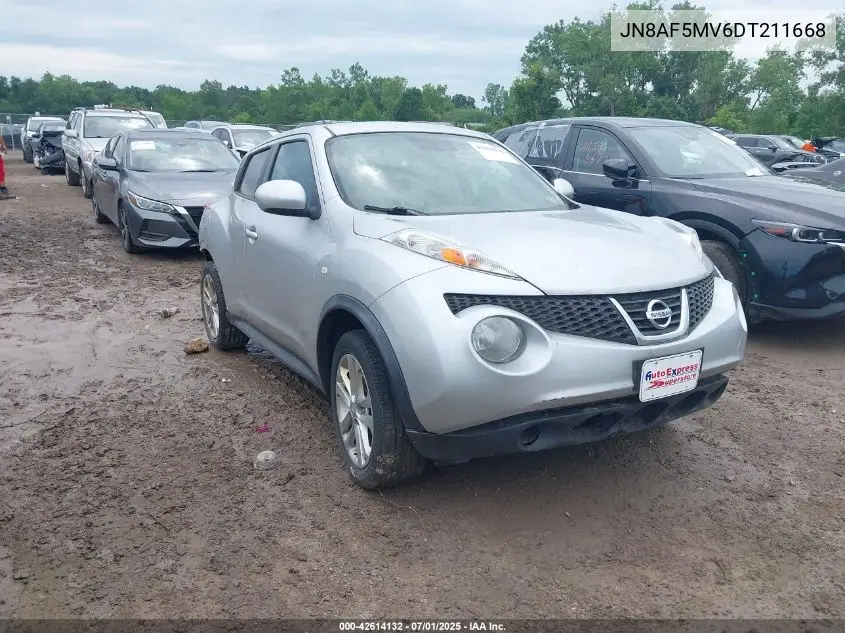 2013 Nissan Juke Sv VIN: JN8AF5MV6DT211668 Lot: 42614132