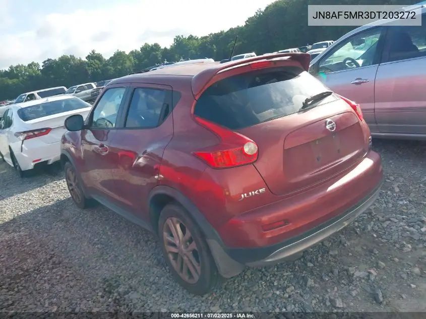 2013 Nissan Juke Sv VIN: JN8AF5MR3DT203272 Lot: 42656211