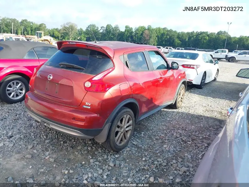 2013 Nissan Juke Sv VIN: JN8AF5MR3DT203272 Lot: 42656211
