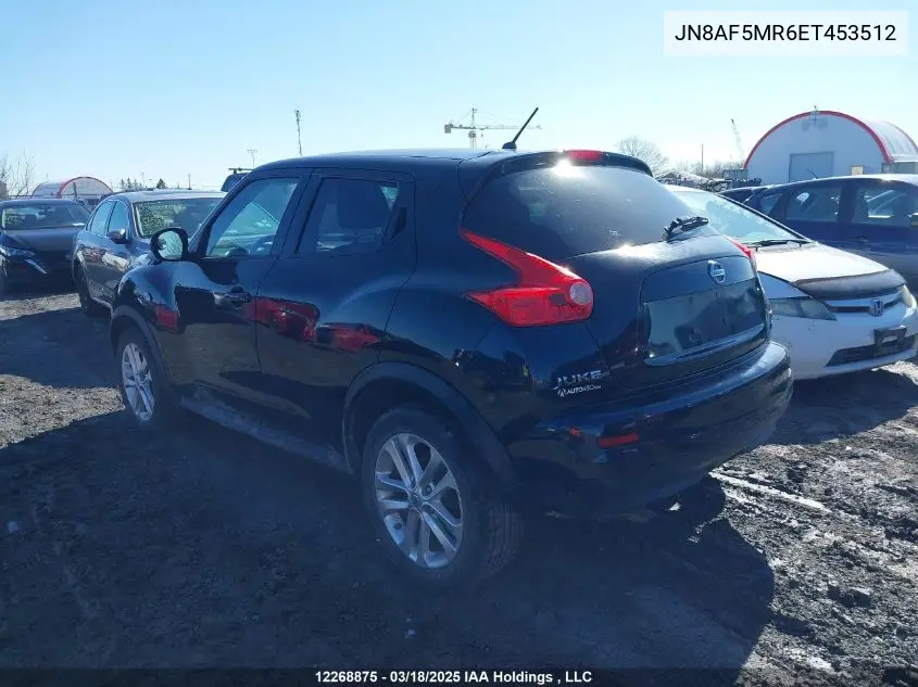 2014 Nissan Juke S/Sv/Sl/Nismo VIN: JN8AF5MR6ET453512 Lot: 12268875