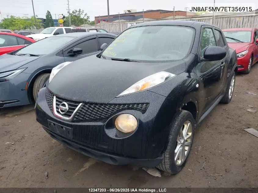 2014 Nissan Juke S/Sv/Sl/Nismo VIN: JN8AF5MV7ET356915 Lot: 12347203
