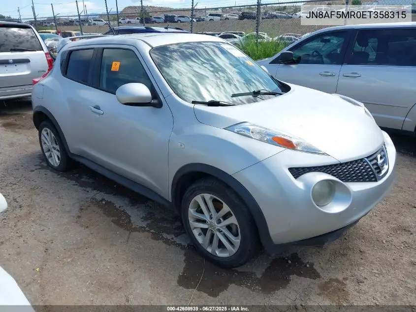 2014 Nissan Juke S/Sv/Sl/Nismo VIN: JN8AF5MR0ET358315 Lot: 42608939