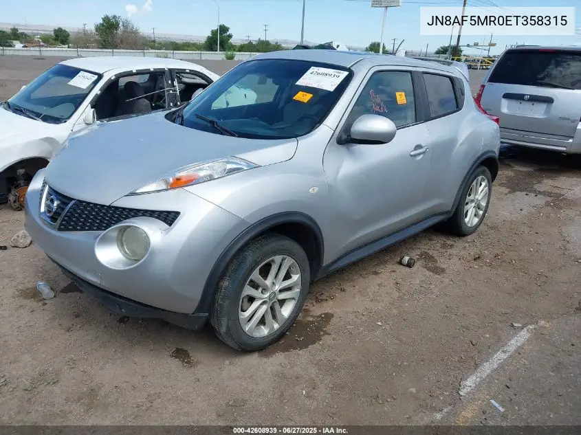 2014 Nissan Juke S/Sv/Sl/Nismo VIN: JN8AF5MR0ET358315 Lot: 42608939