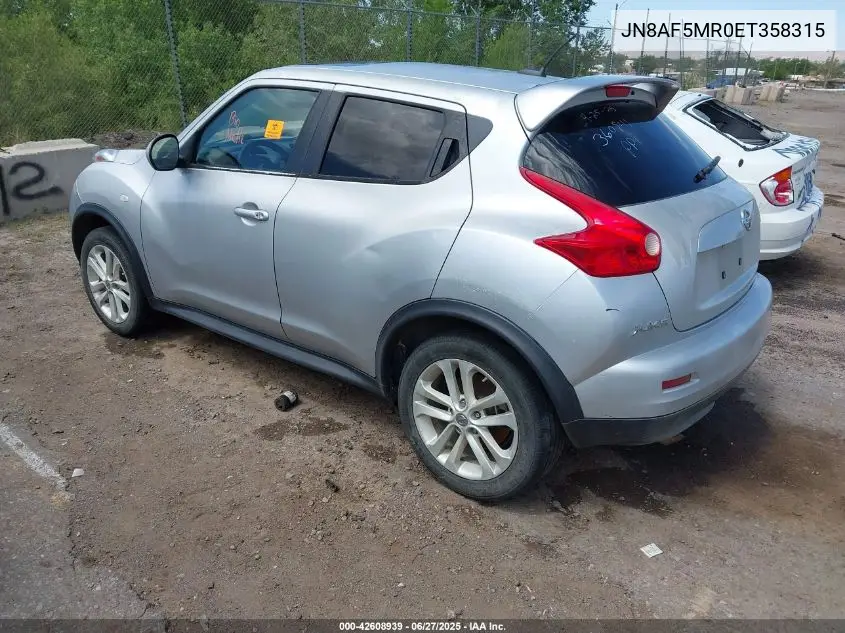 2014 Nissan Juke S/Sv/Sl/Nismo VIN: JN8AF5MR0ET358315 Lot: 42608939