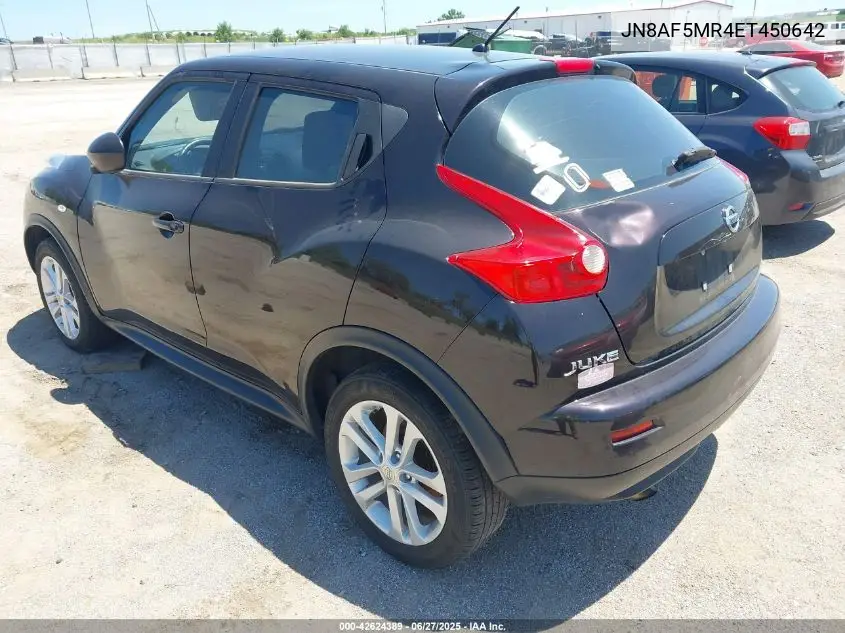 2014 Nissan Juke S VIN: JN8AF5MR4ET450642 Lot: 42624389