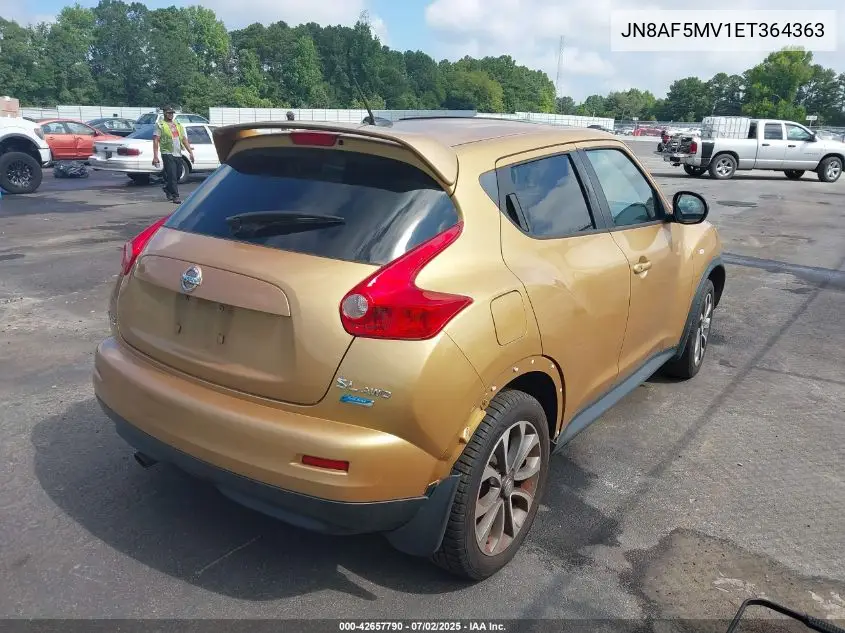 2014 Nissan Juke Sl VIN: JN8AF5MV1ET364363 Lot: 42657790