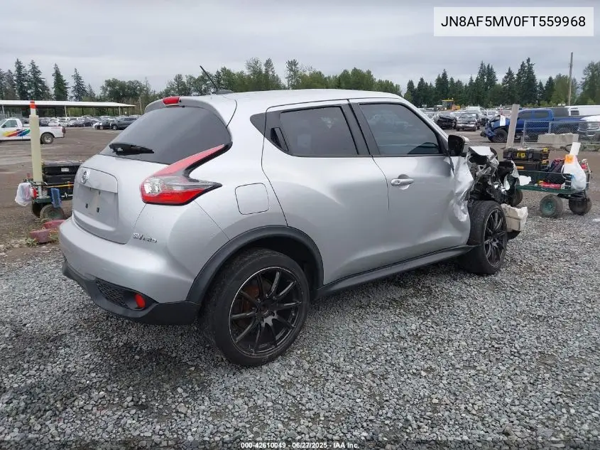 2015 Nissan Juke Sv VIN: JN8AF5MV0FT559968 Lot: 42610049