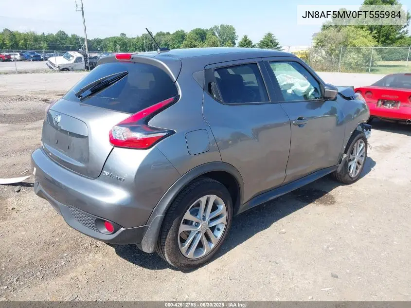 2015 Nissan Juke Sv VIN: JN8AF5MV0FT555984 Lot: 42612758