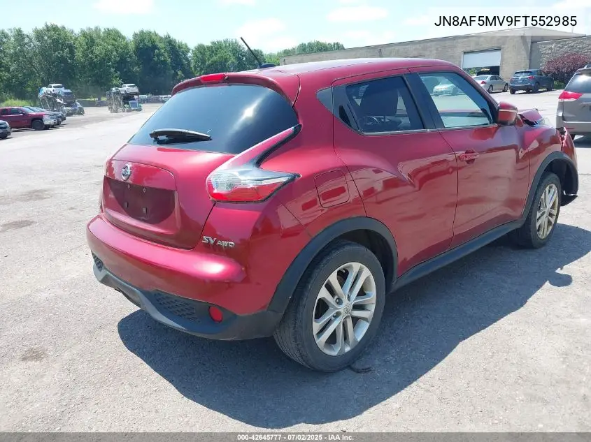 2015 Nissan Juke S/Sv/Sl/Nismo VIN: JN8AF5MV9FT552985 Lot: 42645777