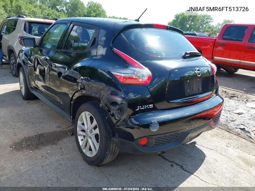 2015 Nissan Juke S VIN: JN8AF5MR6FT513726 Lot: 42669338