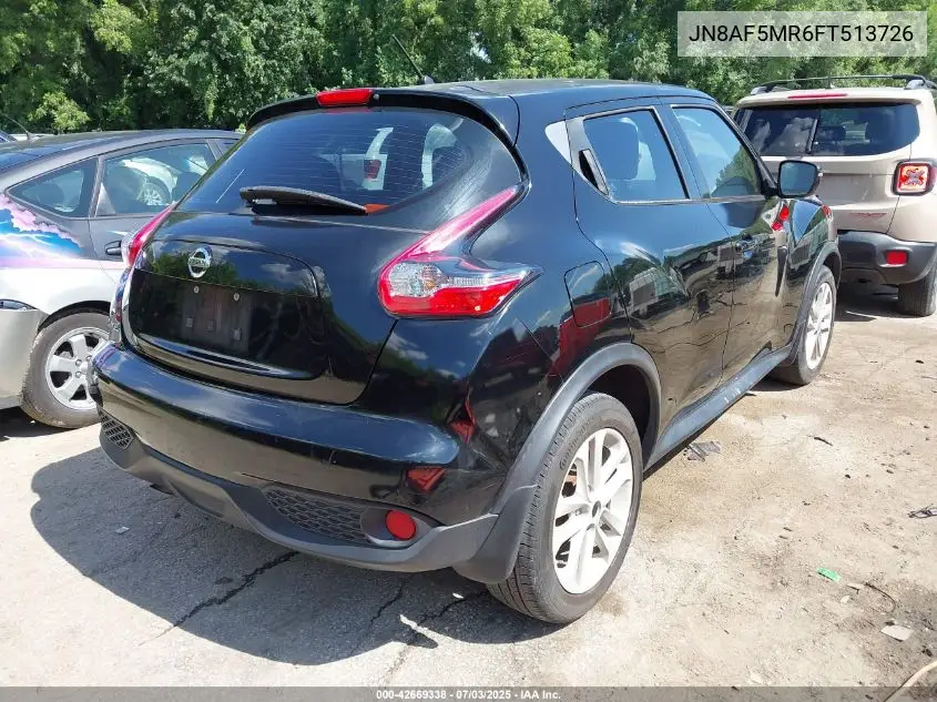 2015 Nissan Juke S VIN: JN8AF5MR6FT513726 Lot: 42669338