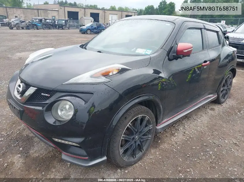 2016 Nissan Juke Nismo VIN: JN8AF5MV8GT658751 Lot: 42580848