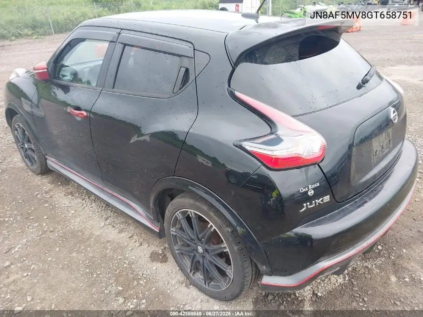 2016 Nissan Juke Nismo VIN: JN8AF5MV8GT658751 Lot: 42580848
