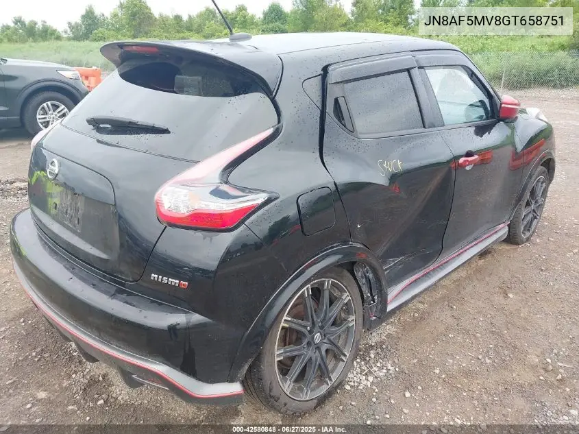 2016 Nissan Juke Nismo VIN: JN8AF5MV8GT658751 Lot: 42580848