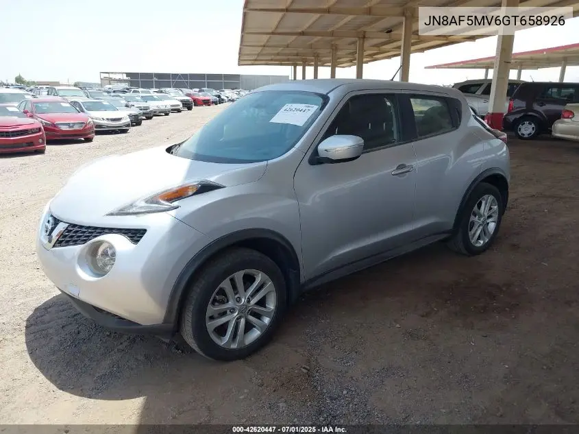 2016 Nissan Juke S VIN: JN8AF5MV6GT658926 Lot: 42620447