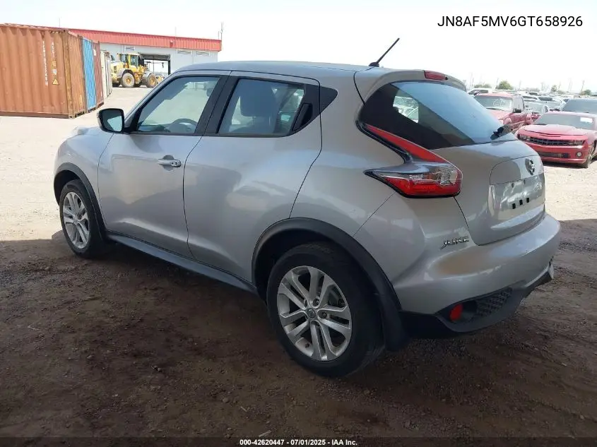 2016 Nissan Juke S VIN: JN8AF5MV6GT658926 Lot: 42620447