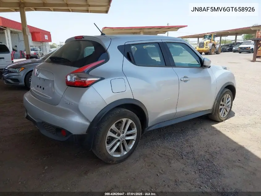 2016 Nissan Juke S VIN: JN8AF5MV6GT658926 Lot: 42620447