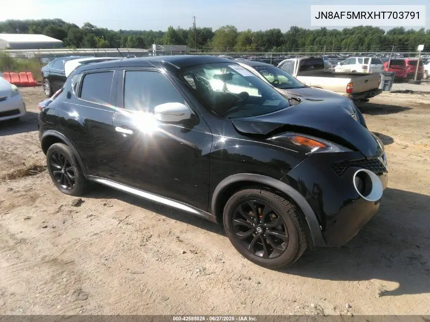 2017 Nissan Juke Sv VIN: JN8AF5MRXHT703791 Lot: 42585826