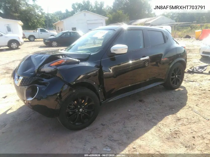 2017 Nissan Juke Sv VIN: JN8AF5MRXHT703791 Lot: 42585826